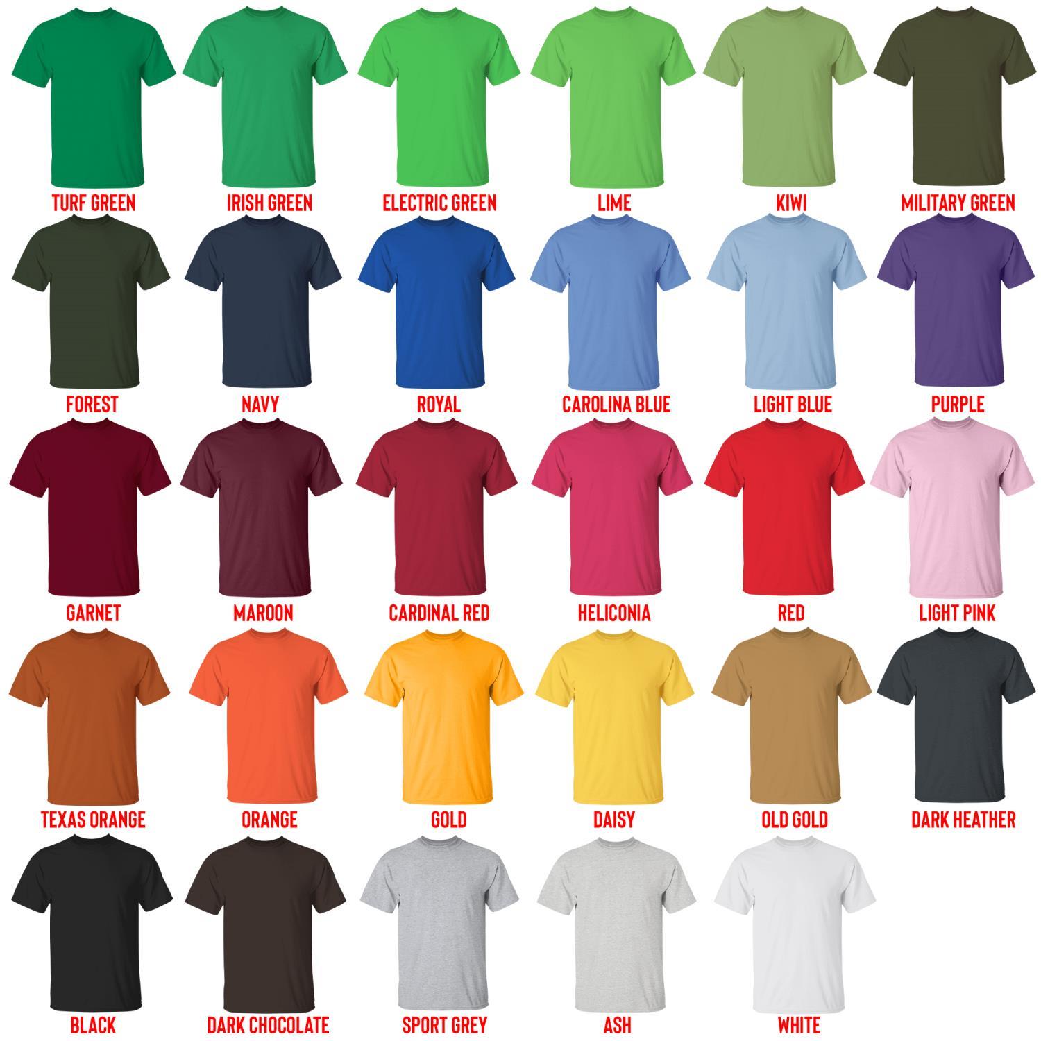 t shirt color chart - Golden Retriever Shop UK