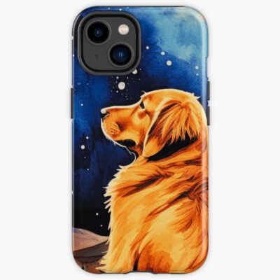 Golden Retriever Desert Night Iphone Case
