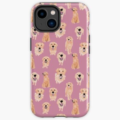 Golden Retriever Pink Theme Iphone Case