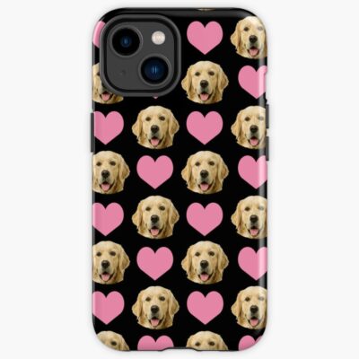 Cute Golden Retriever Heart Iphone Case
