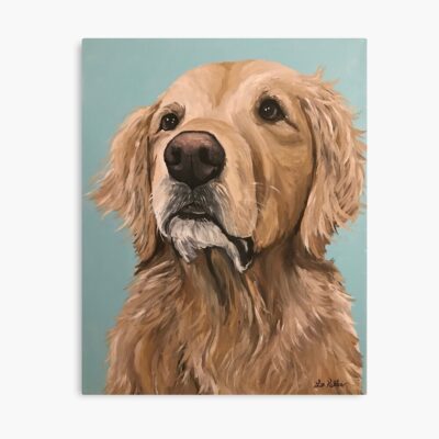 Golden Retriever Portrait Art Design Poster
