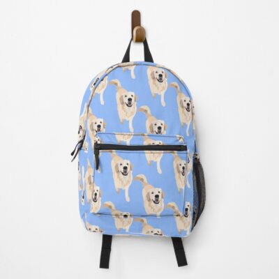 Golden Retriever Doggo Blue Backpack