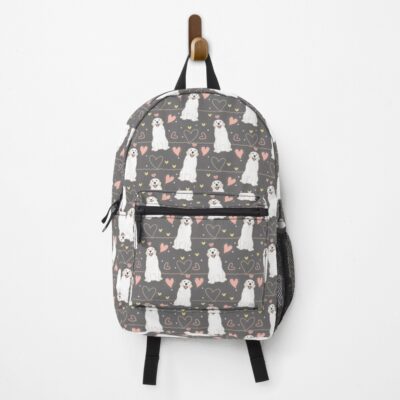 White Cream Golden Retriever Backpack