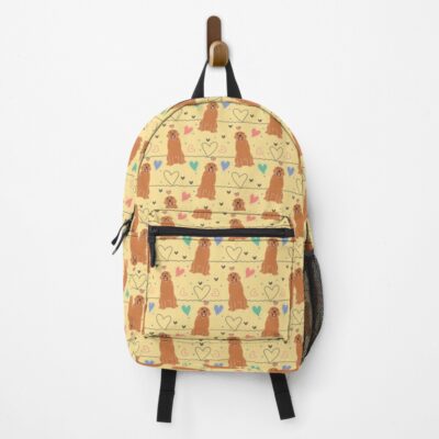 Love Dark Golden Retriever Backpack