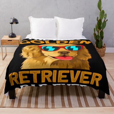 Golden Retriever Cool Dad Throw Blanket
