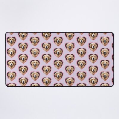 Love Golden Retriever Design Mouse Pad