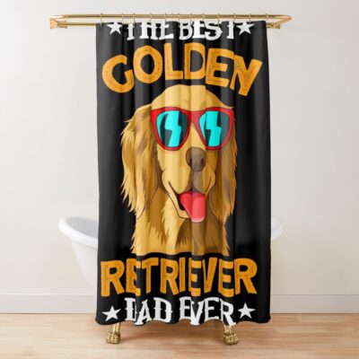 Golden Retriever Cool Dad Shower Curtain