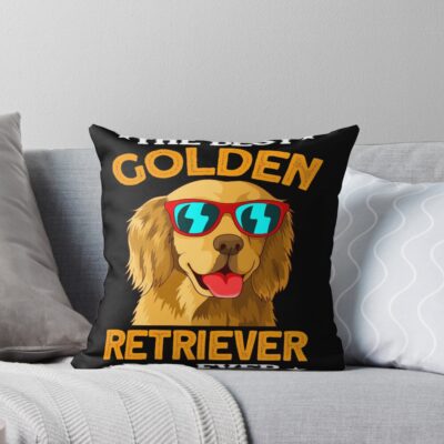 Golden Retriever Cool Dad Throw Pillow