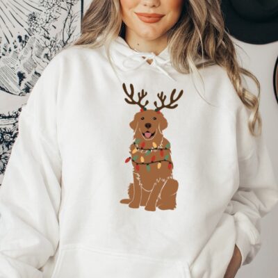 Christmas Golden Retriever Holiday Hoodie
