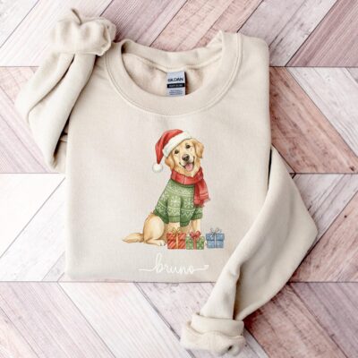 Christmas Golden Retriever Cozy Custom Sweatshirt