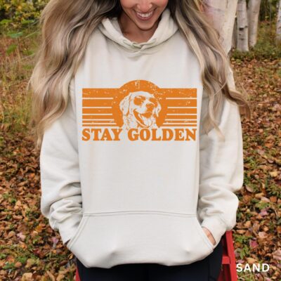 Stay Golden Golden Retriever Retro Hoodie