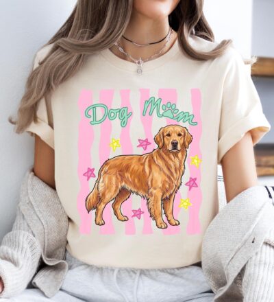 Golden Retriever Dog Mom Preppy T-shirt