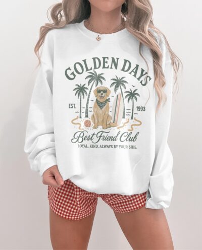 Golden Retriever Days Beach Sweatshirt