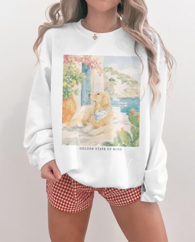 Golden Retriever Vintage Coastal Sweatshirt