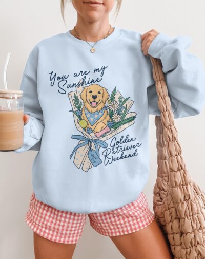 Golden Retriever Floral Vintage Sweatshirt