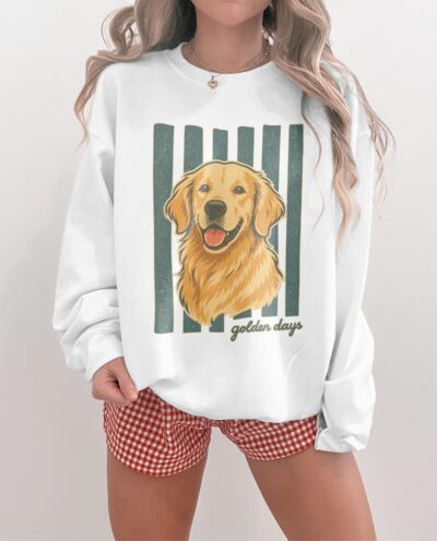 Golden Retriever Portrait Vintage Sweatshirt