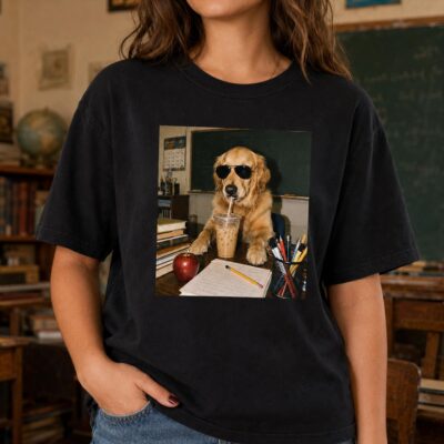 Golden Retriever Coffee T-shirt
