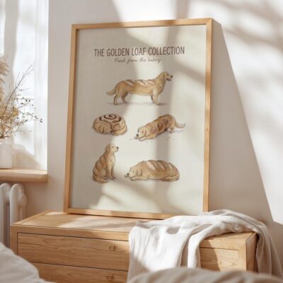 Golden Retriever Loaf Collection Golden Wall Art
