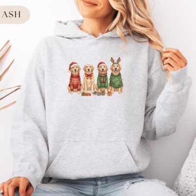 Golden Retriever Christmas Holiday Hoodie