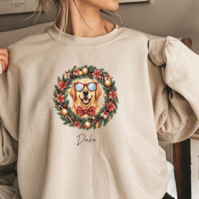 Golden Retriever Christmas Custom Sweatshirt