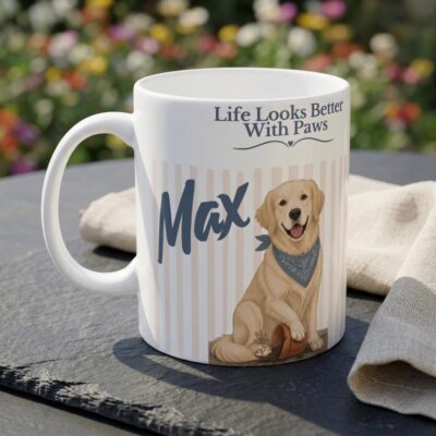 Golden Retriever Retro Custom Mug